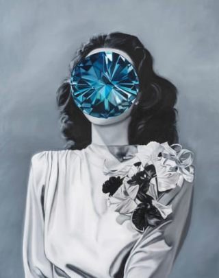 From the Mirror Stone series, Blue Topaz (Hedy Lamarr)